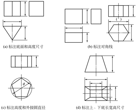 圖1-7平面體鈑金加工件的尺寸標(biāo)注