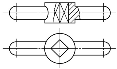 圖1-33鈑金加工件-不對稱機件